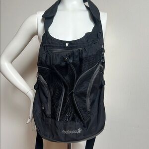 Dog carrier backpack, front pack with Durable Fabric converts to Fanny pack